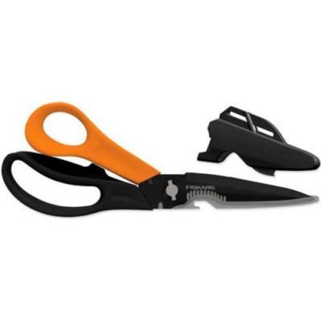 FISKARS ¬Æ Cuts+More‚Ñ¢ Scissors, 9" Length, Black/Orange 1005692